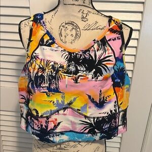 torrid Multicolor Tropical Print Sports Bra Crop